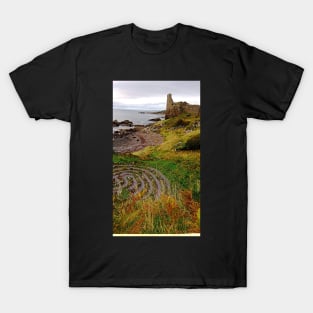 Dunure Castle and Labyrinth, Scotland T-Shirt